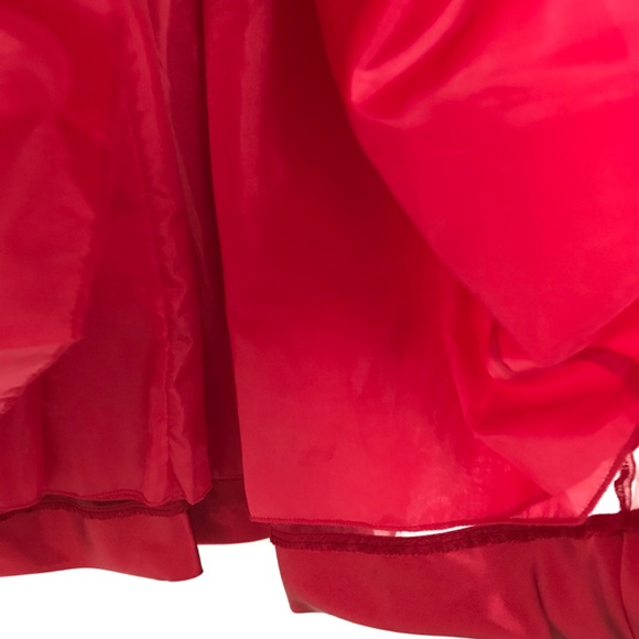 Long Sleeve Dress Girls Size 10 With Rose Bow Tie Back Red Silver Starry Night - Picture 14 of 14